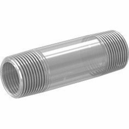BSC PREFERRED Thick-Wall Clear Threaded PVC Pipe Nipple for Water Threaded on Both Ends 4 Long 1 NPT 4677T33